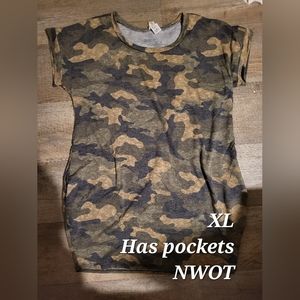 Camo dress with pockets
